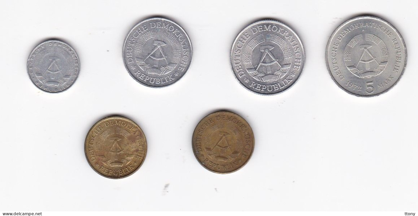 11 Pièces   De Monnaie   DDR Différentes Années - Other & Unclassified