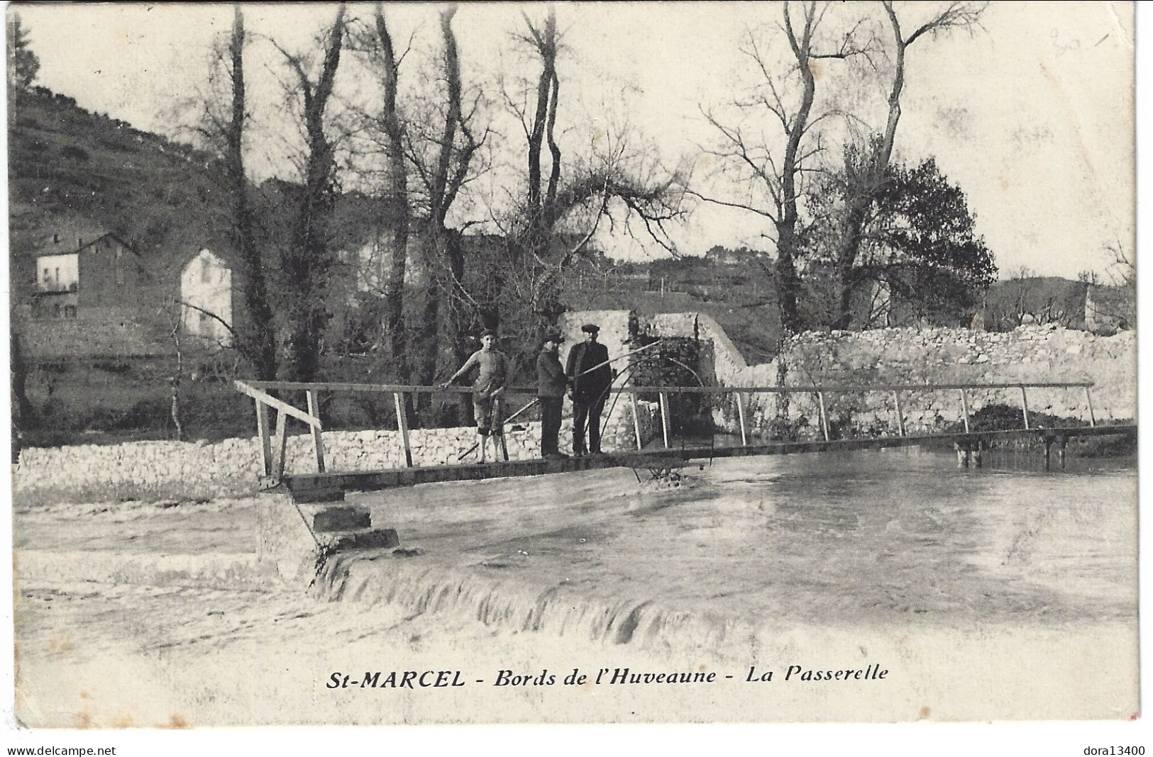 CPA13- MARSEILLE- SAINT-MARCEL- Bords De L'Huveaune- La Passerelle - Saint Marcel, La Barasse, St Menet