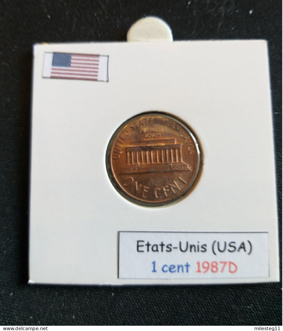Etats-Unis 1 Cent 1987D - 1959-…: Lincoln, Memorial Reverse