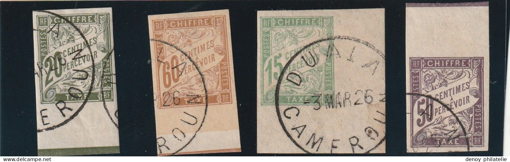 Lot De 4 Taxe Colonie Générale Oblitéré Douala Cameroun ( Tous Premier Choix ) - Strafportzegels