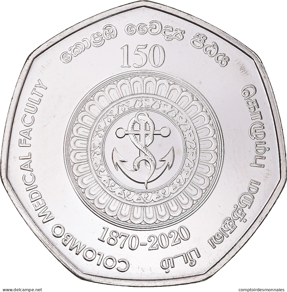 Monnaie, Sri Lanka, 20 Rupees, 2020, 150th Anniversary Of The Colombo Medical - Sri Lanka