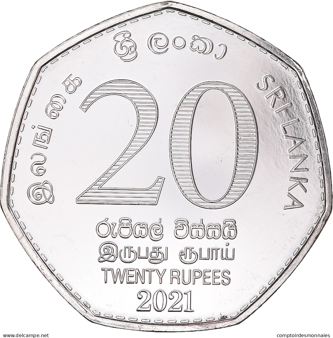 Monnaie, Sri Lanka, 20 Rupees, 2021, 150th Anniversary Of Census Of Population - Sri Lanka