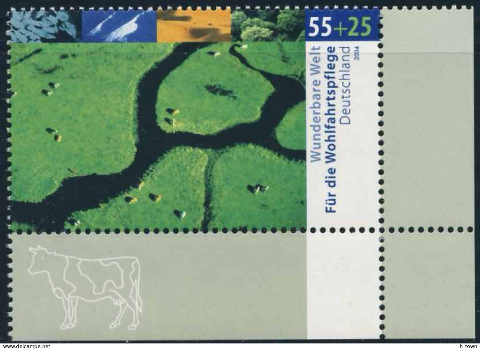 820  Vache: Timbre "Climat Tempéré" D'Allemagne - Cow On Margin Of The "Temperate Climate"-stamp From Germany - Vaches