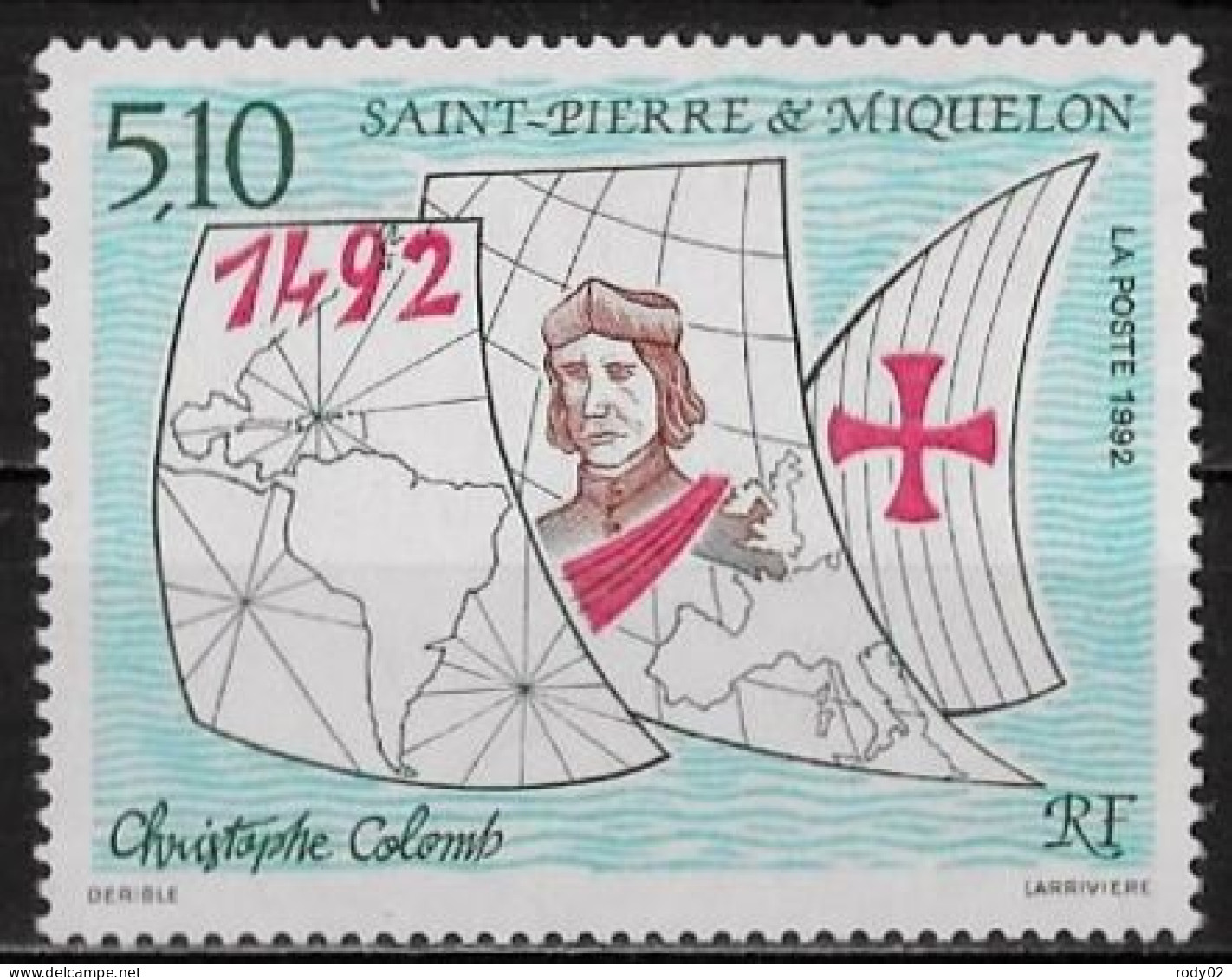 SAINT PIERRE ET MIQUELON - CHRISTOPHE COLOMB - N° 569 - NEUF** MNH - Christophe Colomb