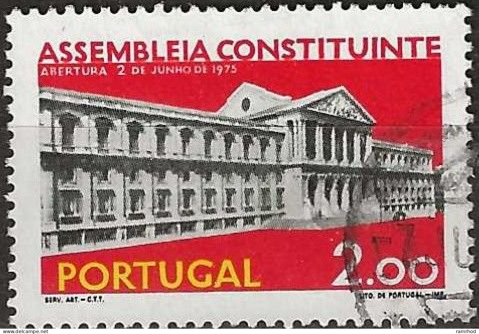 PORTUGAL 1975 Opening Of Portuguese Constituent Assembly - 2e Assembly Building FU - Usado