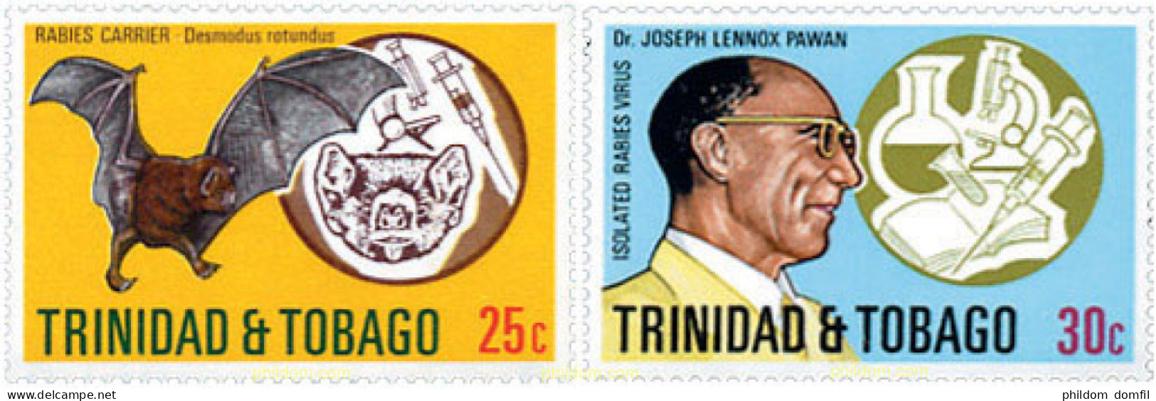 28739 MNH TRINIDAD Y TOBAGO 1975 LUCHA CONTRA LA RABIA - Trinidad & Tobago (1962-...)