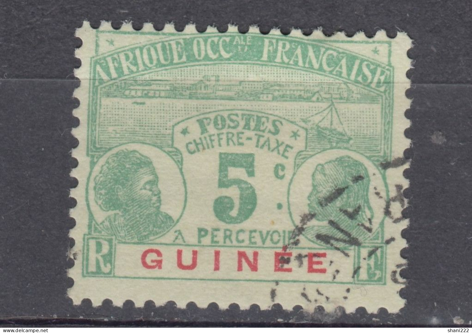 French Guinea - 1906 Due, 5 C Value Vf Used (e-119) - Gebruikt