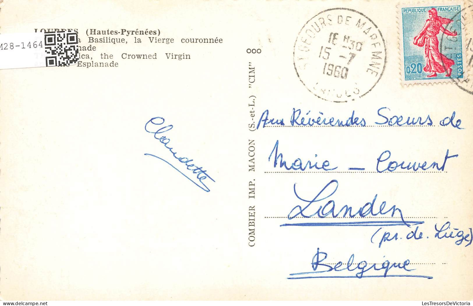 FRANCE - Lourdes - La Basilique - La Vierge Couronnée De L’Esplanade - Carte Postale Ancienne - Lourdes