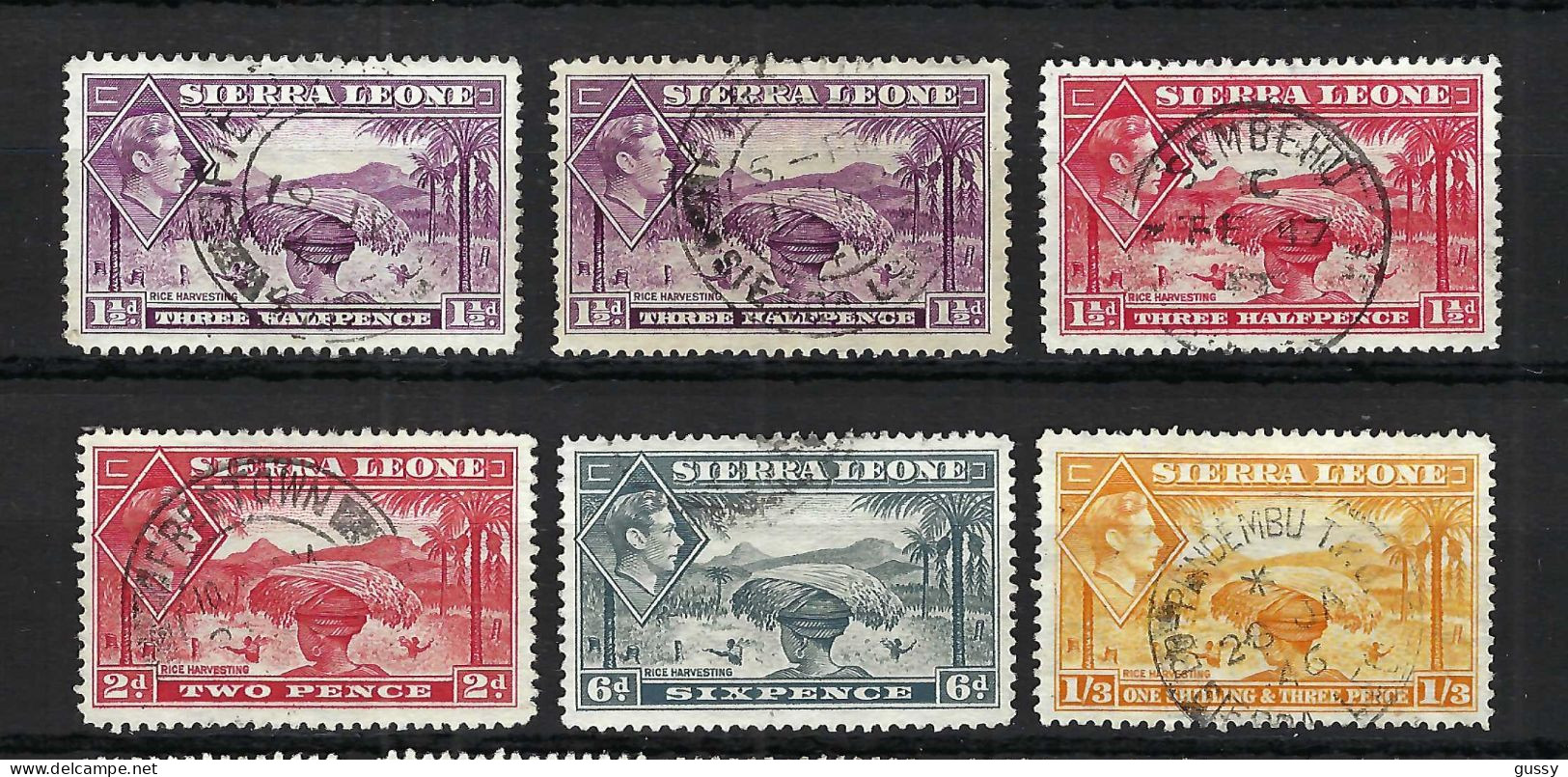 SIERRA LEONE Ca. 1938-44: Lot D'obl. - Sierra Leone (...-1960)
