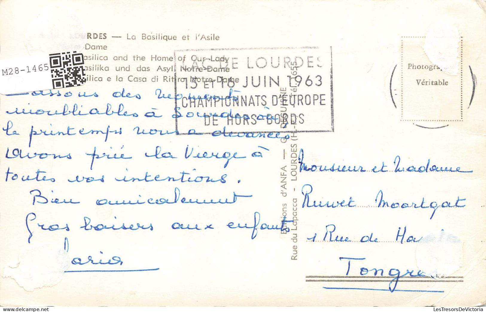 FRANCE - Lourdes - La Basilique Et L'Asile Notre-Dame - Carte Postale Ancienne - Lourdes