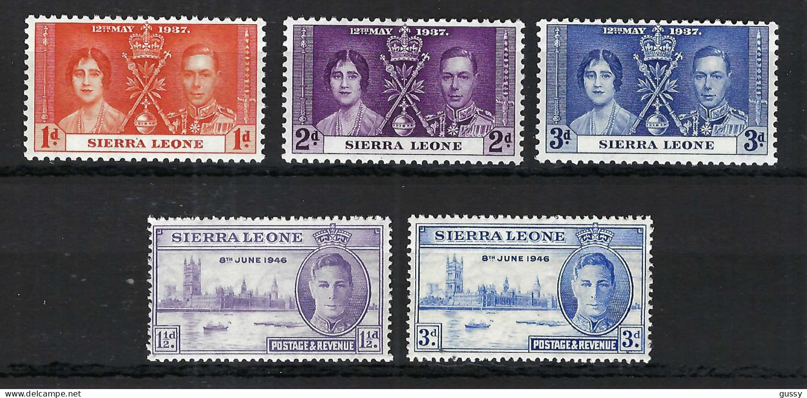 SIERRA LEONE Ca. 1937-46: Lot De Neufs** - Sierra Leone (...-1960)