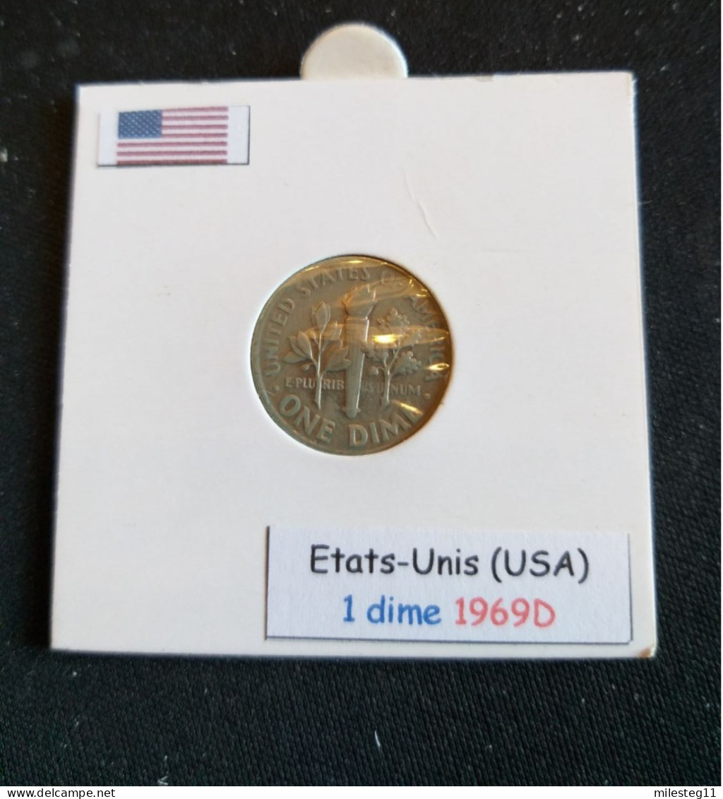 Etats-Unis 1 Dime 1969D - 1946-...: Roosevelt