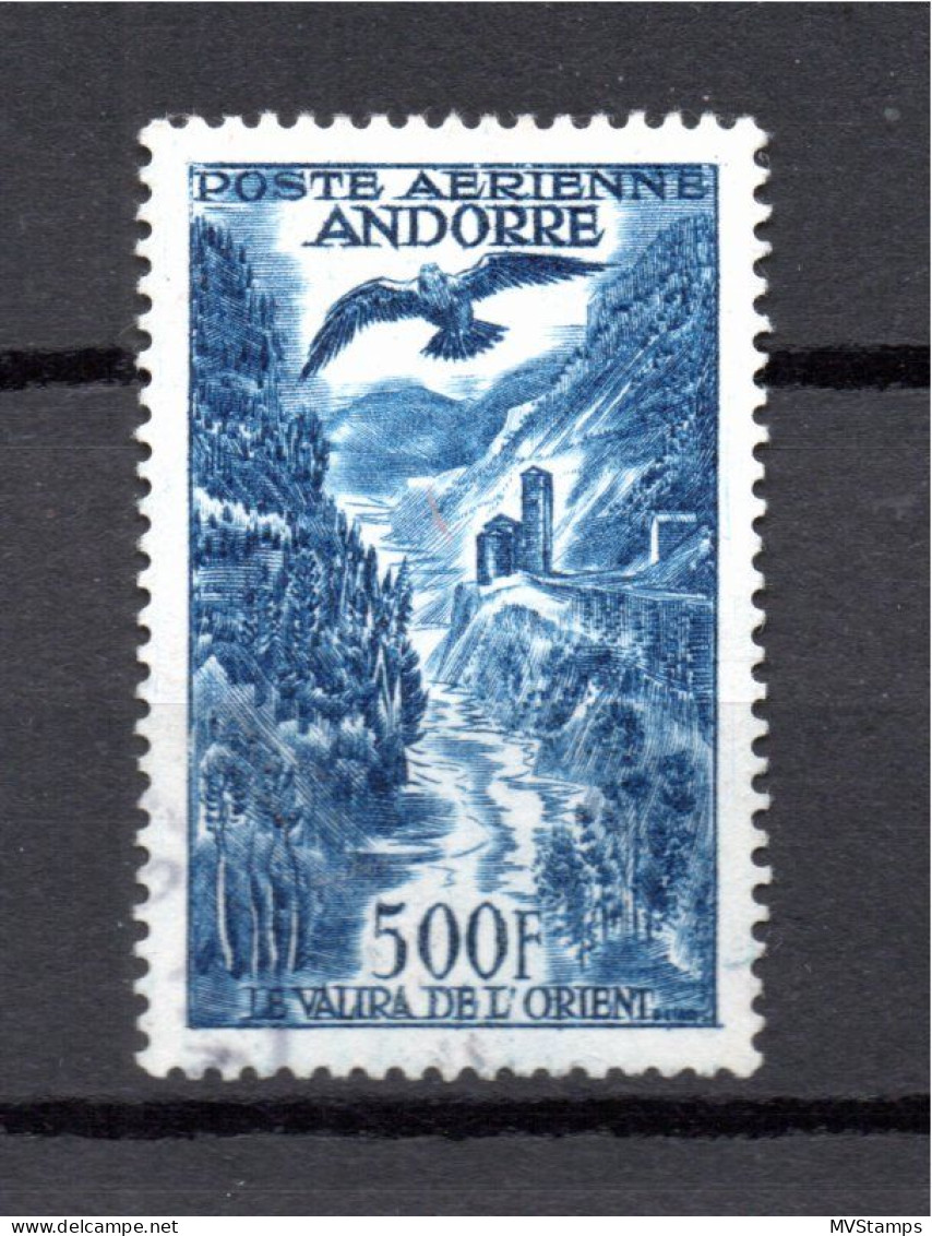 Andorra 1955 Flugpostmarke 160 5Fr, Valiratal Gebraucht - Airmail