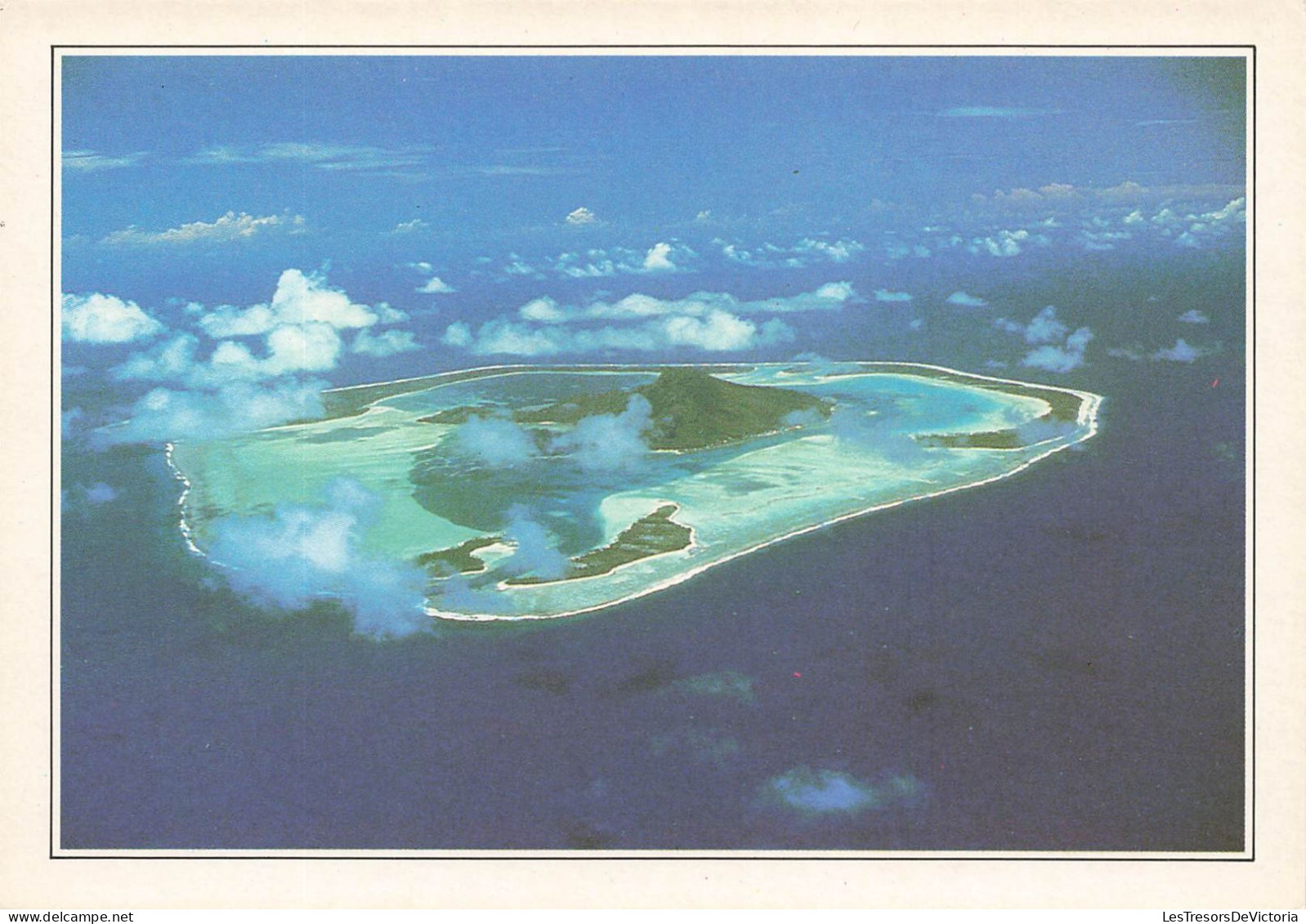 POLYNESIE FRANCAISE - Maupiti - L'île Vue Du Ciel - Colorisé - Carte Postale - Polinesia Francesa