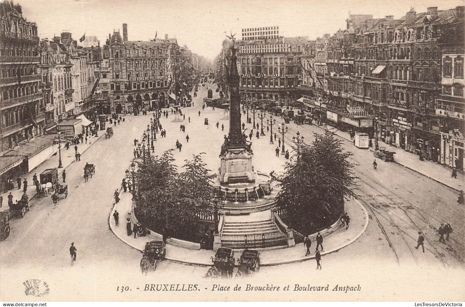 BELGIQUE - Bruxelles - Place De Brouckère Et Boulevard Anspach - Carte Postale Ancienne - Plätze