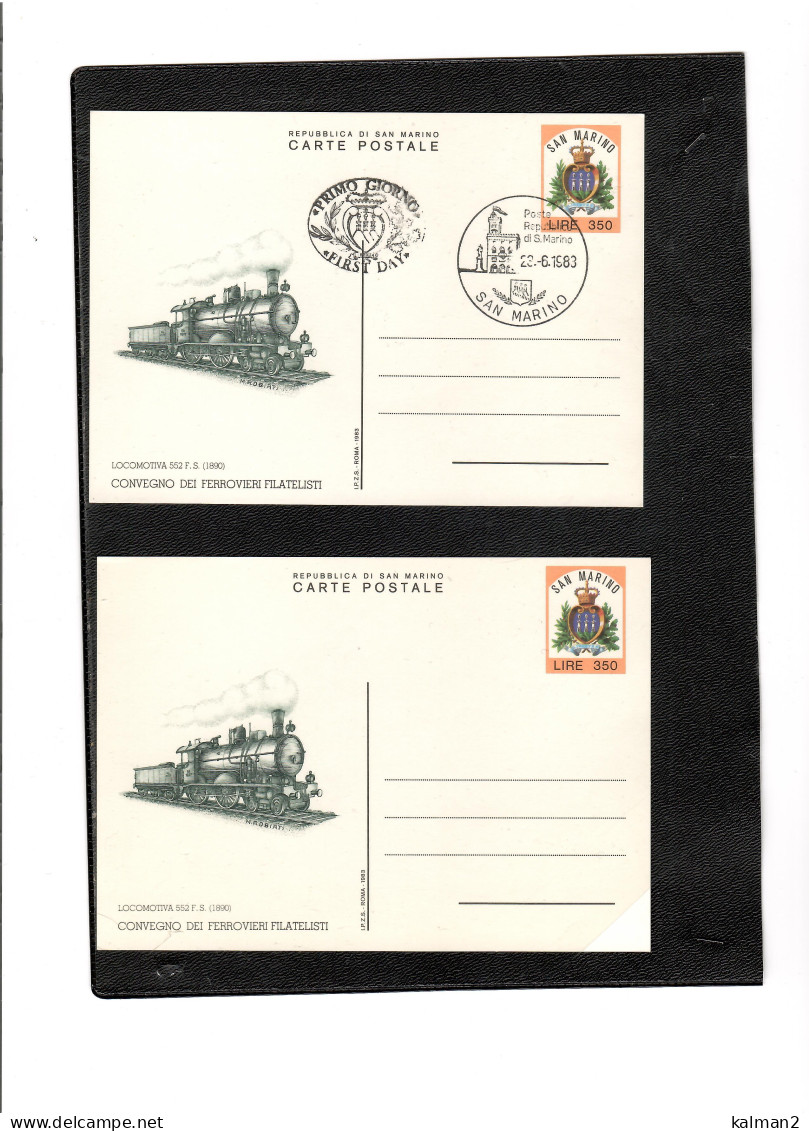 TEM19552  -  CART.POSTALI   " CONVEGNO DEI FERROVIERI " - CAT.FILAGRANO C57 -  FDC + NUOVA - Postwaardestukken