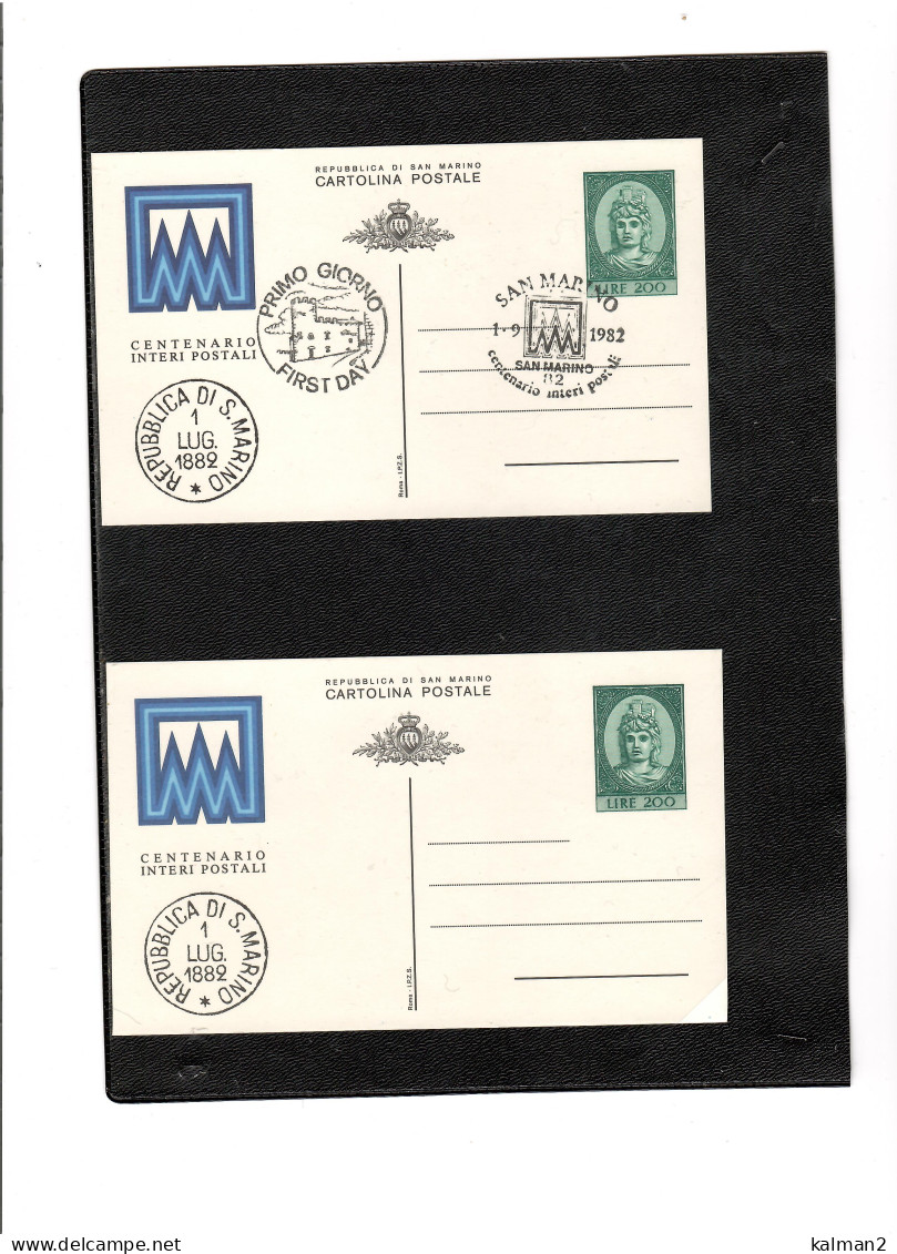 TEM19554  -  CART.POSTALI   "  CENTENARIO INTERI POSTALI " - CAT.FILAGRANO C.55/C.56 -  FDC + NUOVA - Postal Stationery