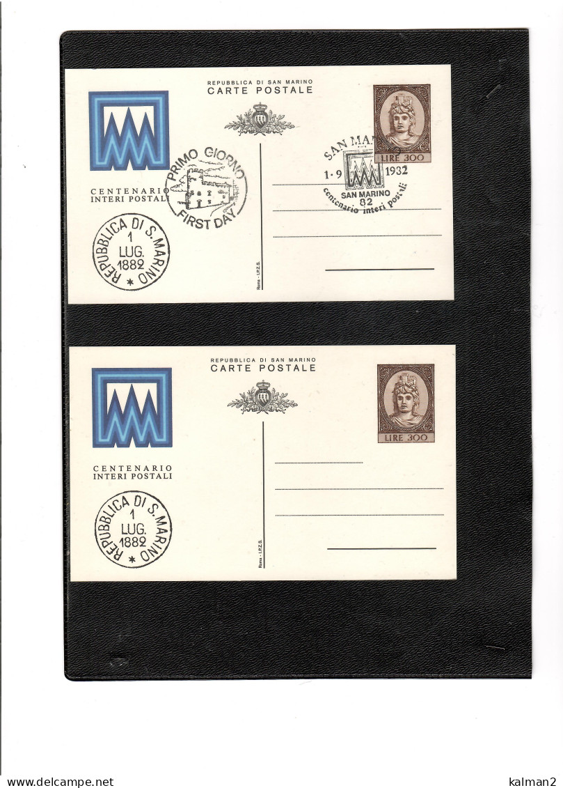 TEM19554  -  CART.POSTALI   "  CENTENARIO INTERI POSTALI " - CAT.FILAGRANO C.55/C.56 -  FDC + NUOVA - Postal Stationery