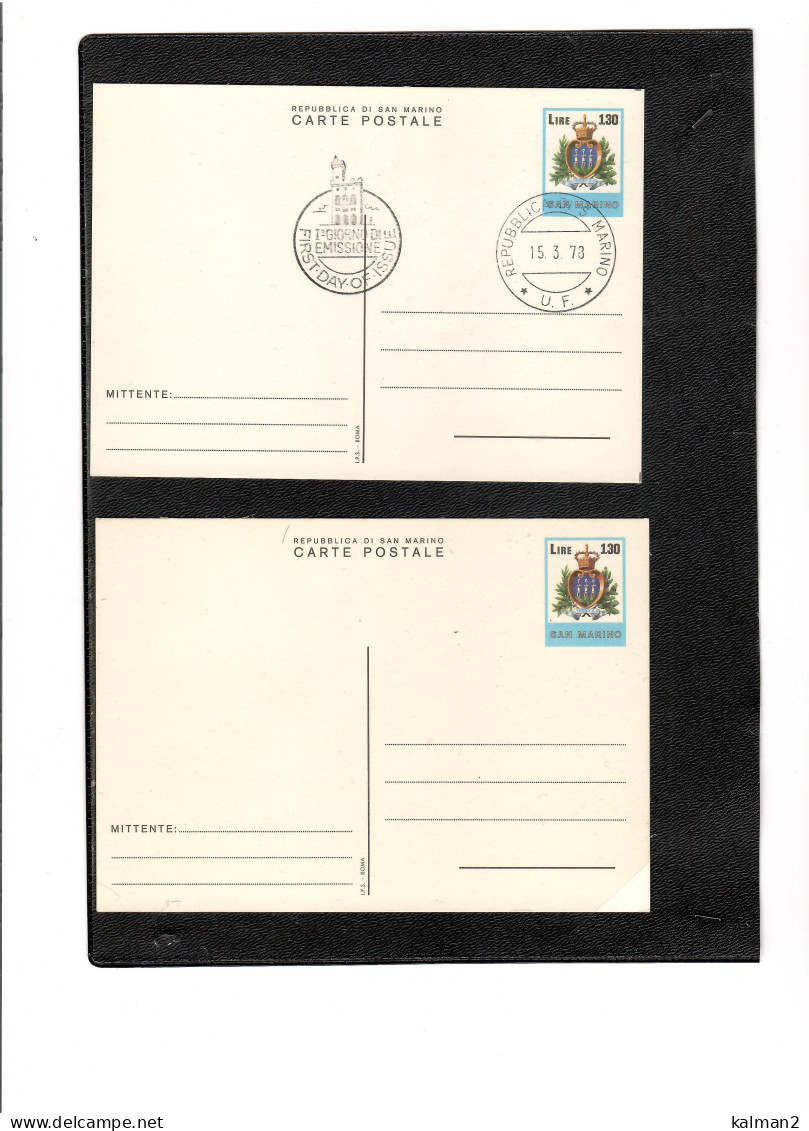 TEM19553  -  CART.POSTALI   "  ORDINARI  " - CAT.FILAGRANO C.43/C.44 -  FDC + NUOVA - Enteros Postales