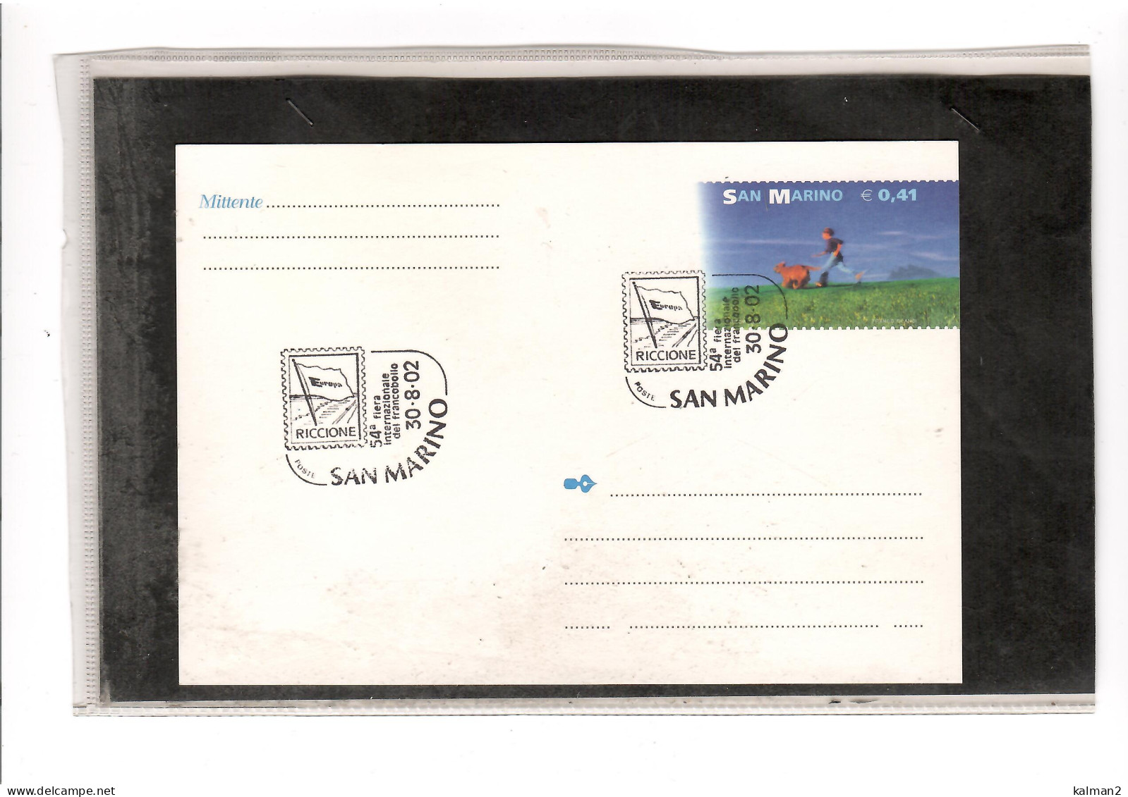 TEM19574  -  CART.POSTALI   " 30.8.2002 - 54° FIERA DEL FRANCOBOLLO " - CAT.FILAGRANO C.72 - Postal Stationery