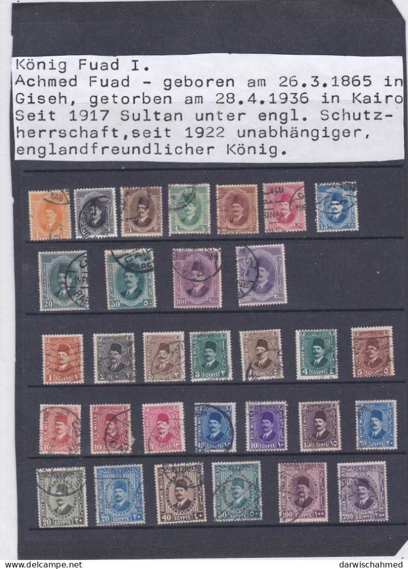 ÄGYPTEN - EGYPT - EGYPTIAN - MONARCHIE - KÖNIG FUAD PORTRÄT 1923  USED - Used Stamps