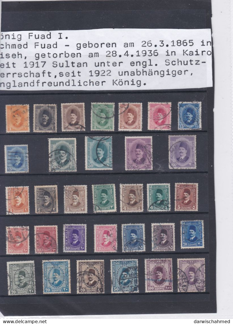 ÄGYPTEN - EGYPT - EGYPTIAN - MONARCHIE - KÖNIG FUAD PORTRÄT 1923  USED - Used Stamps