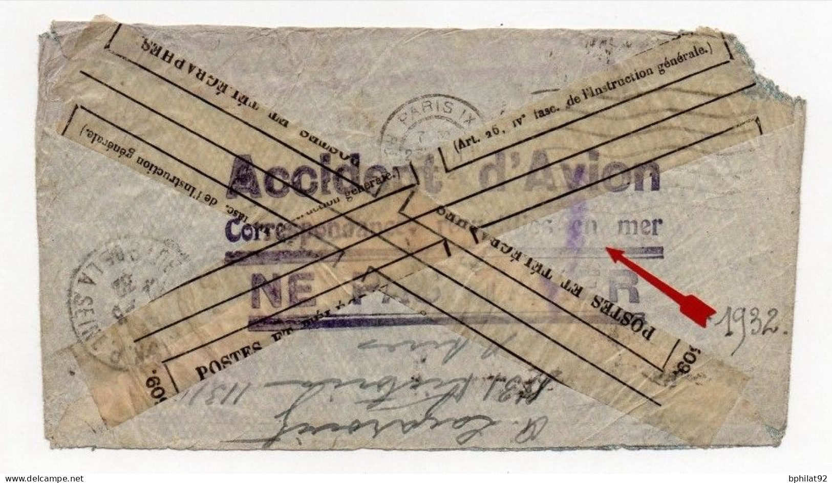 !!! LIGNE MERMOZ : LETTRE PAR AVION RECAPEE DE L'ACCIDENT DE SELIBA 1932 - Unfallpost