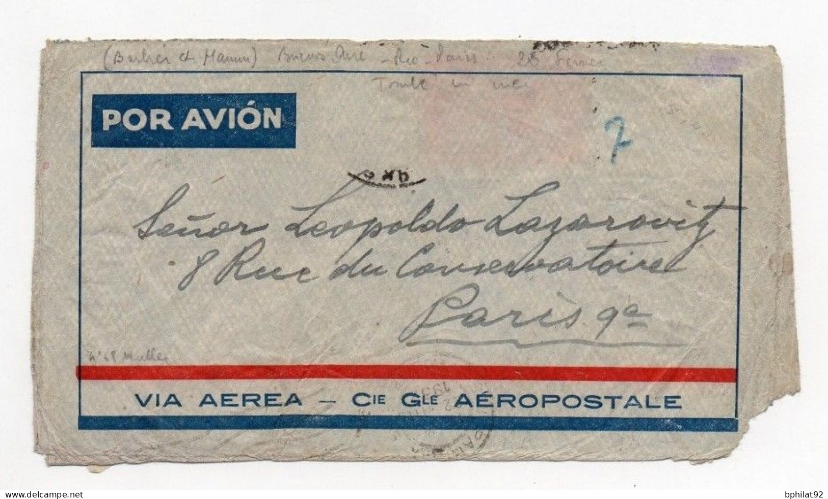 !!! LIGNE MERMOZ : LETTRE PAR AVION RECAPEE DE L'ACCIDENT DE SELIBA 1932 - Ramppost