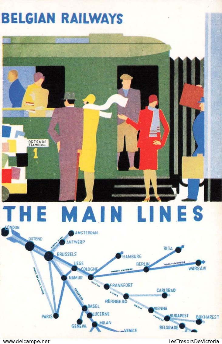 ILLUSTRATEUR - Belgian Railways - The Main Lines - Carte Postale Récente - Ohne Zuordnung