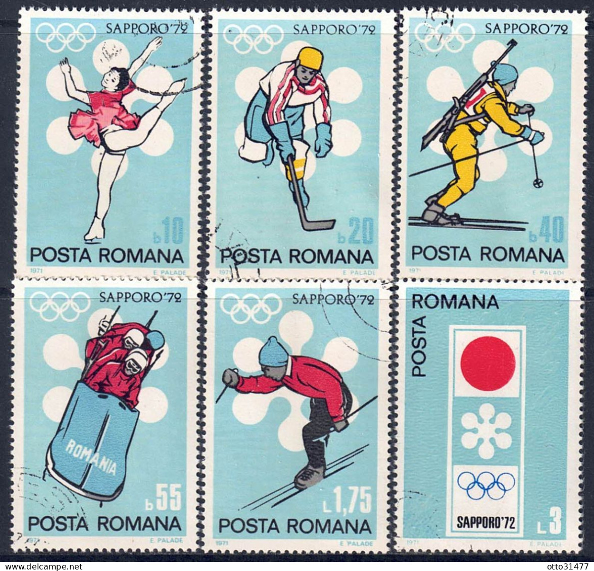 Rumänien 1971 - Olymp. Winterspiele, Nr. 2984 - 2989, Gestempelt / Used - Gebruikt