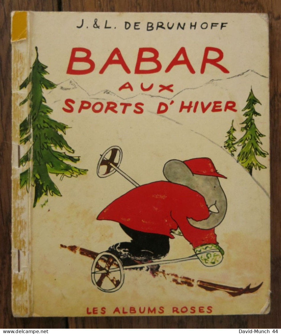 Babar Aux Sports D'hiver De J. & L. De Brunhoff. Les Albums Roses, Librairie Hachette. 1969 - Hachette