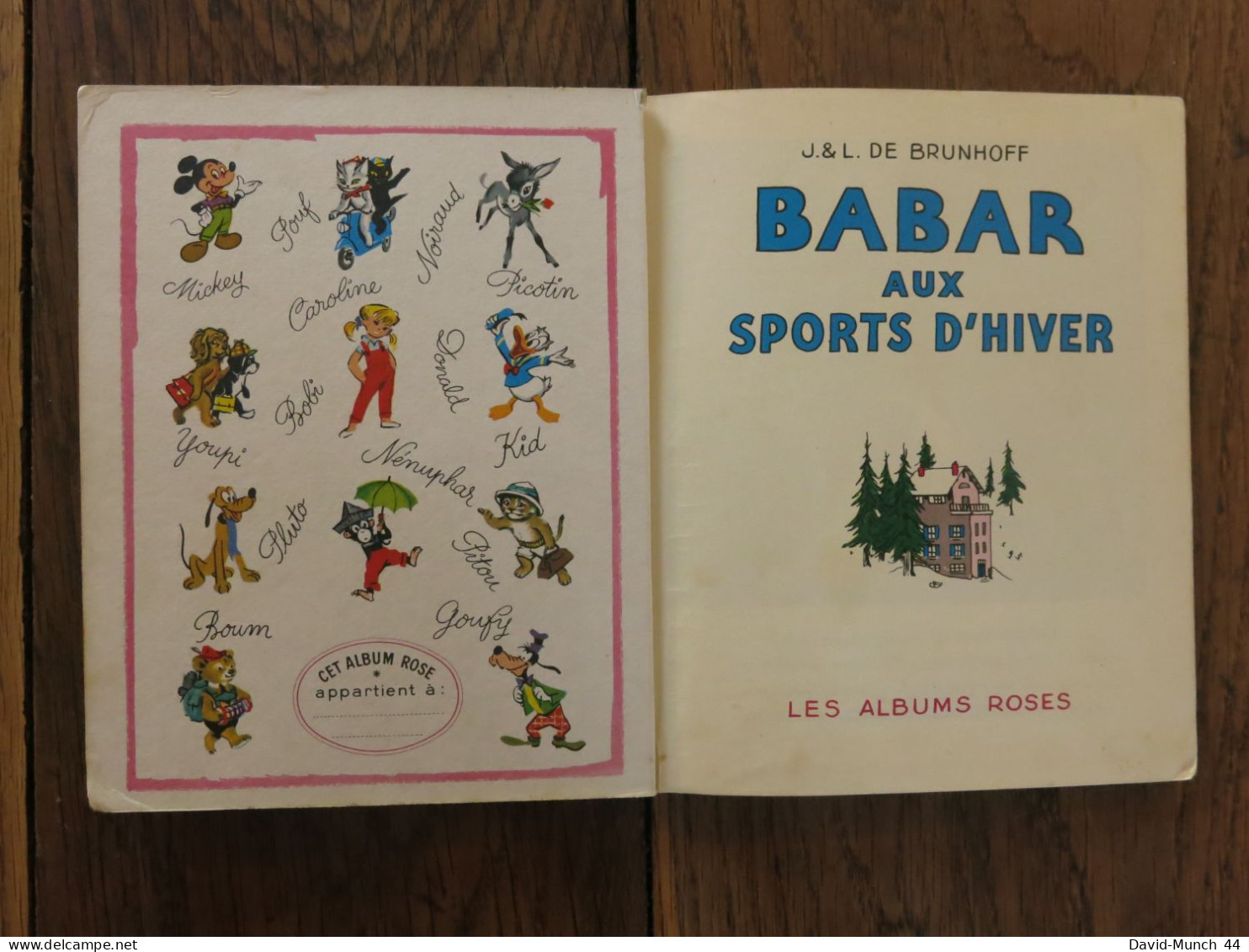 Babar Aux Sports D'hiver De J. & L. De Brunhoff. Les Albums Roses, Librairie Hachette. 1969 - Hachette