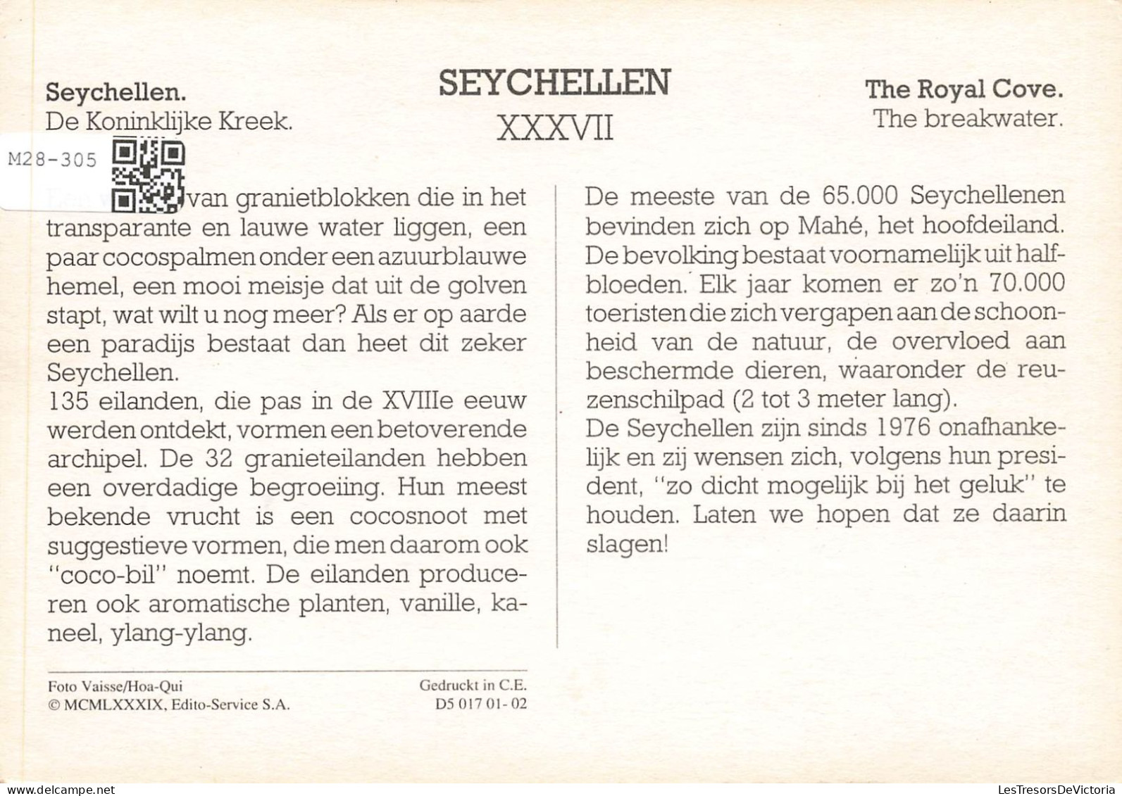 SEYCHELLES - Le Ruisseau Royal - Colorisé - Carte Postale - Seychellen