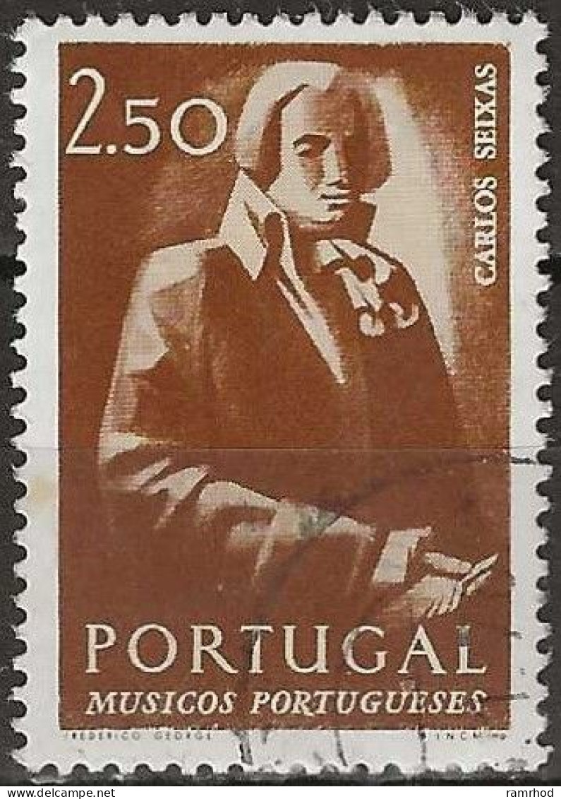 PORTUGAL 1974 Portuguese Musicians - 2e.50, Carlos Seixas FU - Oblitérés