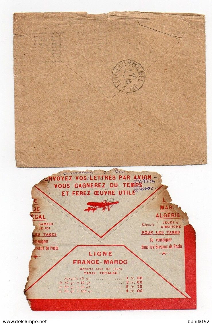 !!! LETTRE RESCAPEE DE L'ACCIDENT D'AVION DU 9/5/1933 A VILADRAU (ESPAGNE) AVEC ENVELOPPE DE REEXPEDITION - Cartas Accidentadas