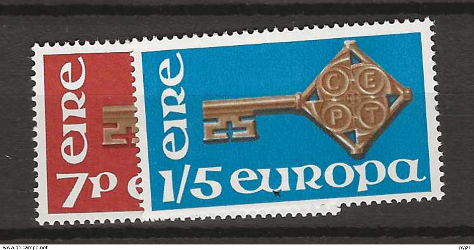 1968 MNH Ireland Mi 202-03 Postfris** - Unused Stamps