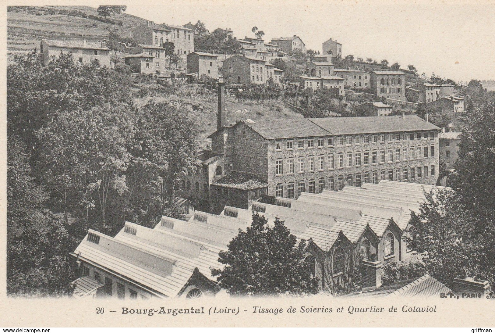 BOURG ARGENTAL TISSAGE DE SOIERIES ET QUARTIER DE COTAVIOL TBE - Bourg Argental