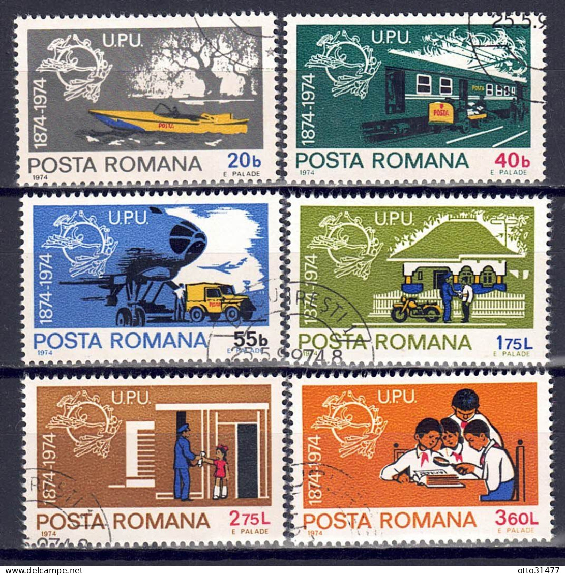 Rumänien 1974 - Weltpostverein, Nr. 3194 - 3199, Gestempelt / Used - Gebraucht