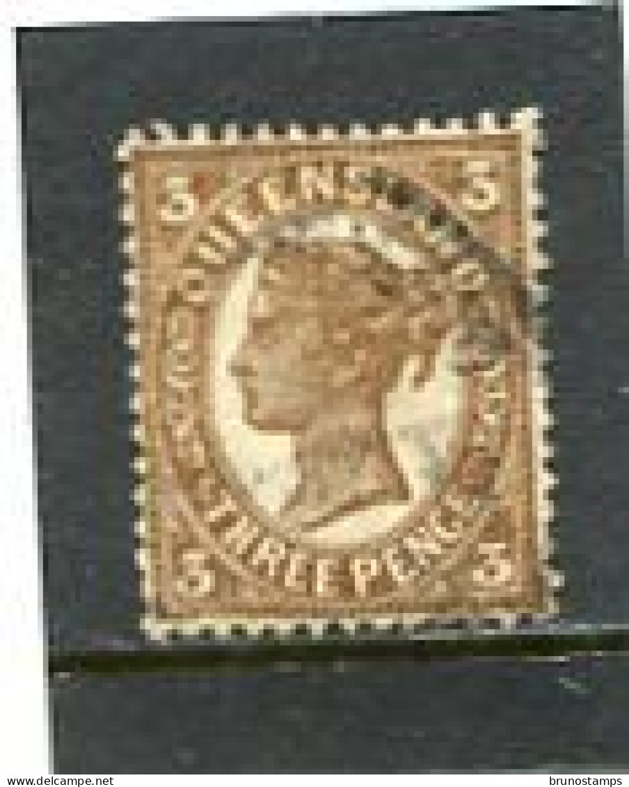 AUSTRALIA/QUEENSLAND - 1897   3d  BROWN  FINE  USED   SG 241 - Used Stamps