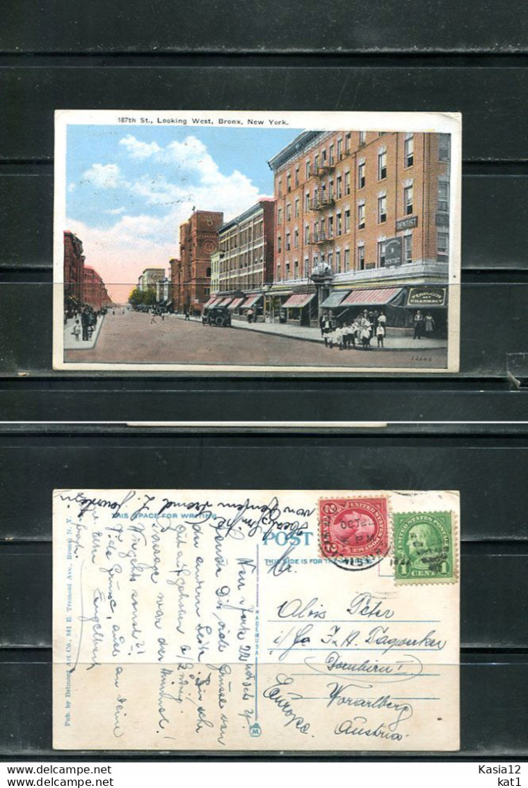 K16742)Ansichtskarte: New York, 187th Street - Bronx, Gelaufen 1922 - Bronx