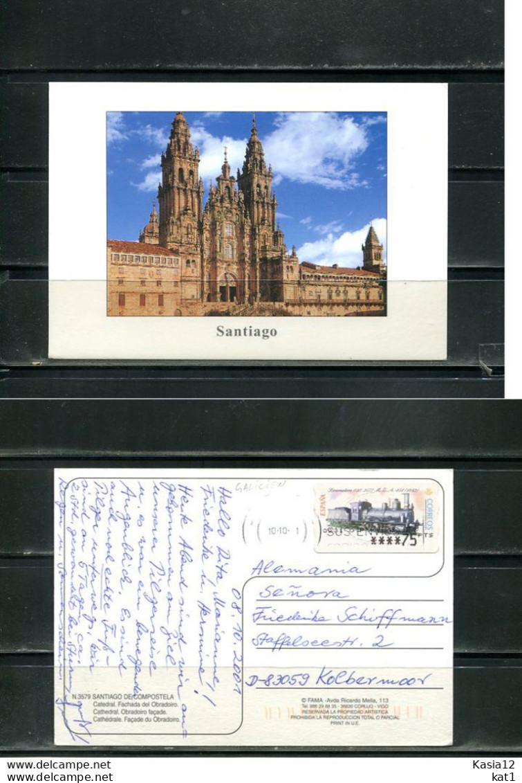 K16792)Ansichtskarte: Santiago De Compostella, Kathedrale, Gelaufen 2001 - Santiago De Compostela