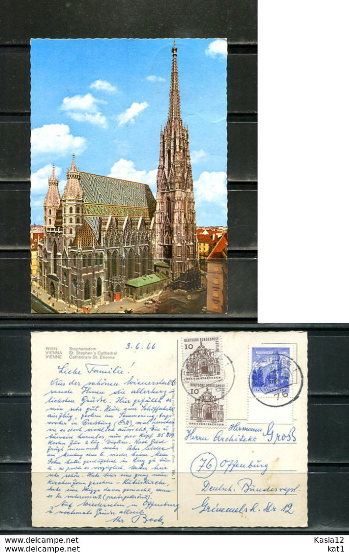 K17009)Ansichtskarte: Wien, Stephansdom, Gelaufen 1966 - Iglesias