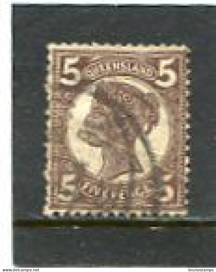 AUSTRALIA/QUEENSLAND - 1897   5d  BROWN  FINE  USED   SG 246 - Usati