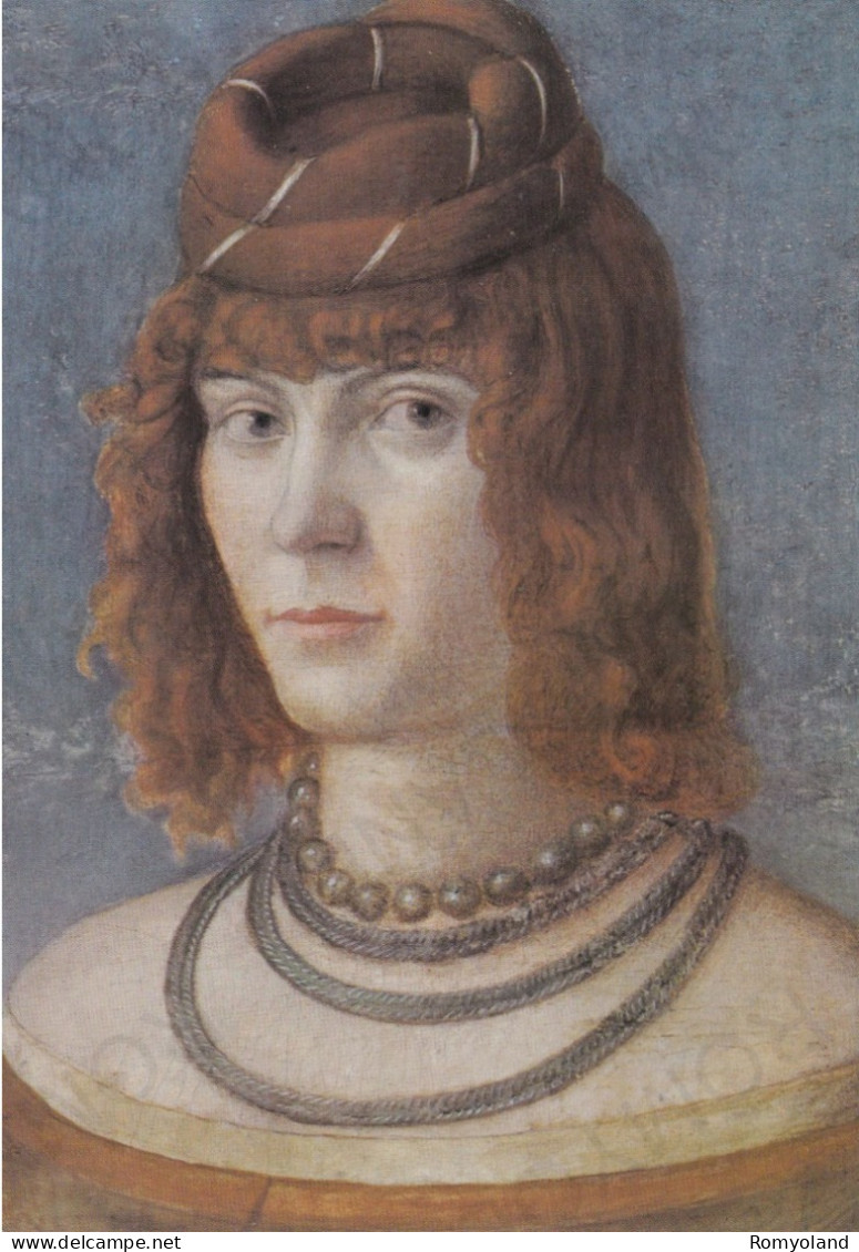 CARTOLINA  ROMA,LAZIO-GALLERIA BORGHESE-V.CARPACCIO (1456-1526) RITRATTO DI DONNA-STORIA,MEMORIA,CULTURA,NON VIAGGIATA - Mostre, Esposizioni