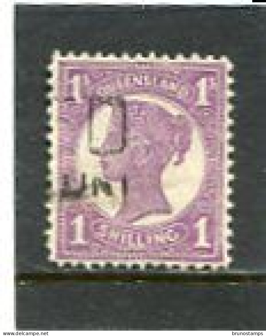 AUSTRALIA/QUEENSLAND - 1897   1s  MAUVE  FINE  USED   SG 252 - Used Stamps