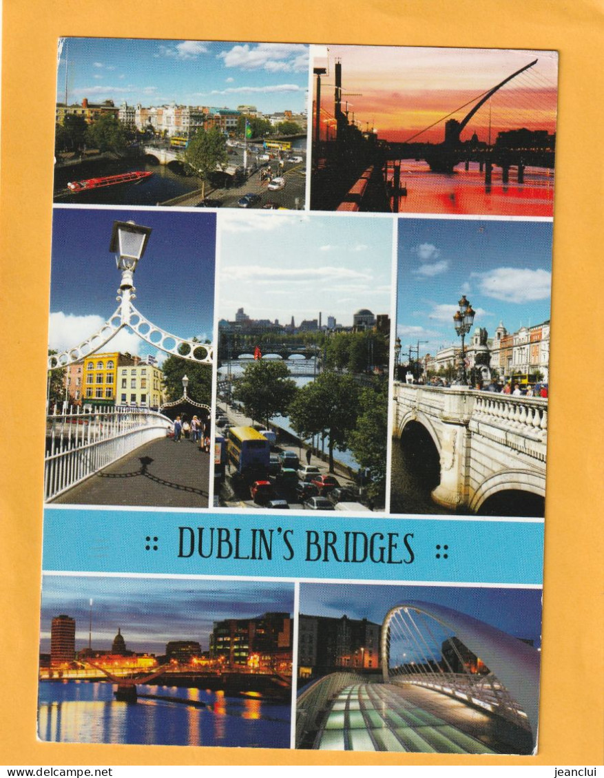 CPM . DUBLIN'S BRIDGES  .  CARTE AFFR AU VERSO  .  2 SCANNES - Dublin