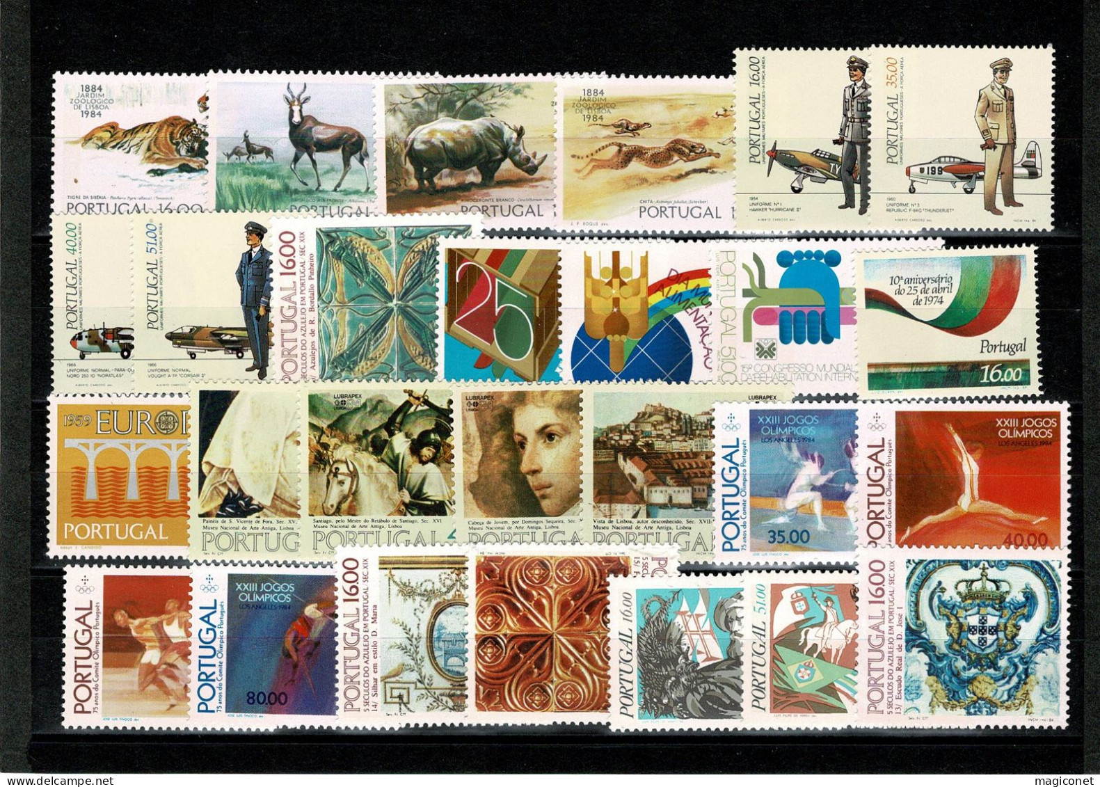 Portugal - Année Complète 1984  - Y&T N° 1596/1622** - Annate Complete