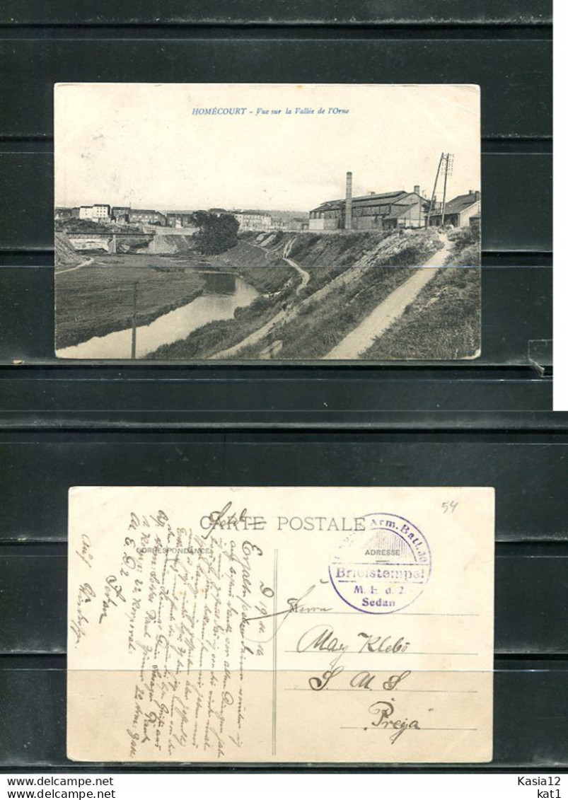 K17547)Ansichtskarte: Homecourt, Vue Sur La Vallee De L` Orne, Gelaufen 1916 - Homecourt