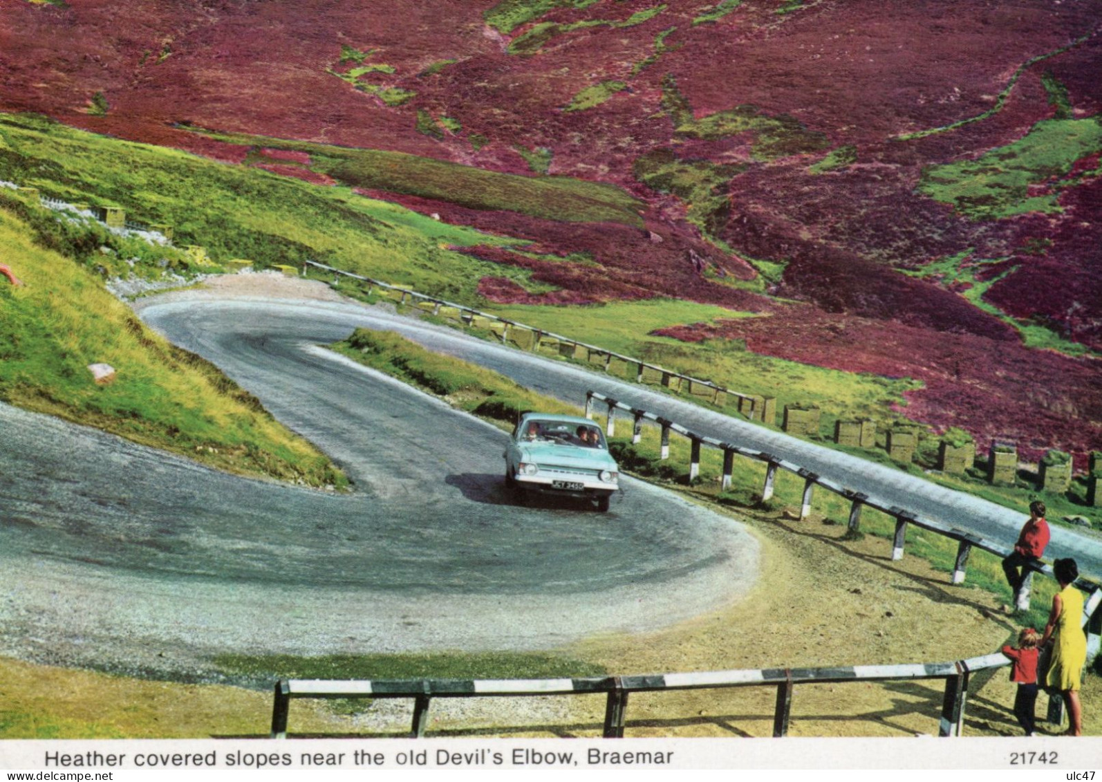 - Heather Covered Slopes Near The Old Devil's Elbow, Braemar - - Aberdeenshire