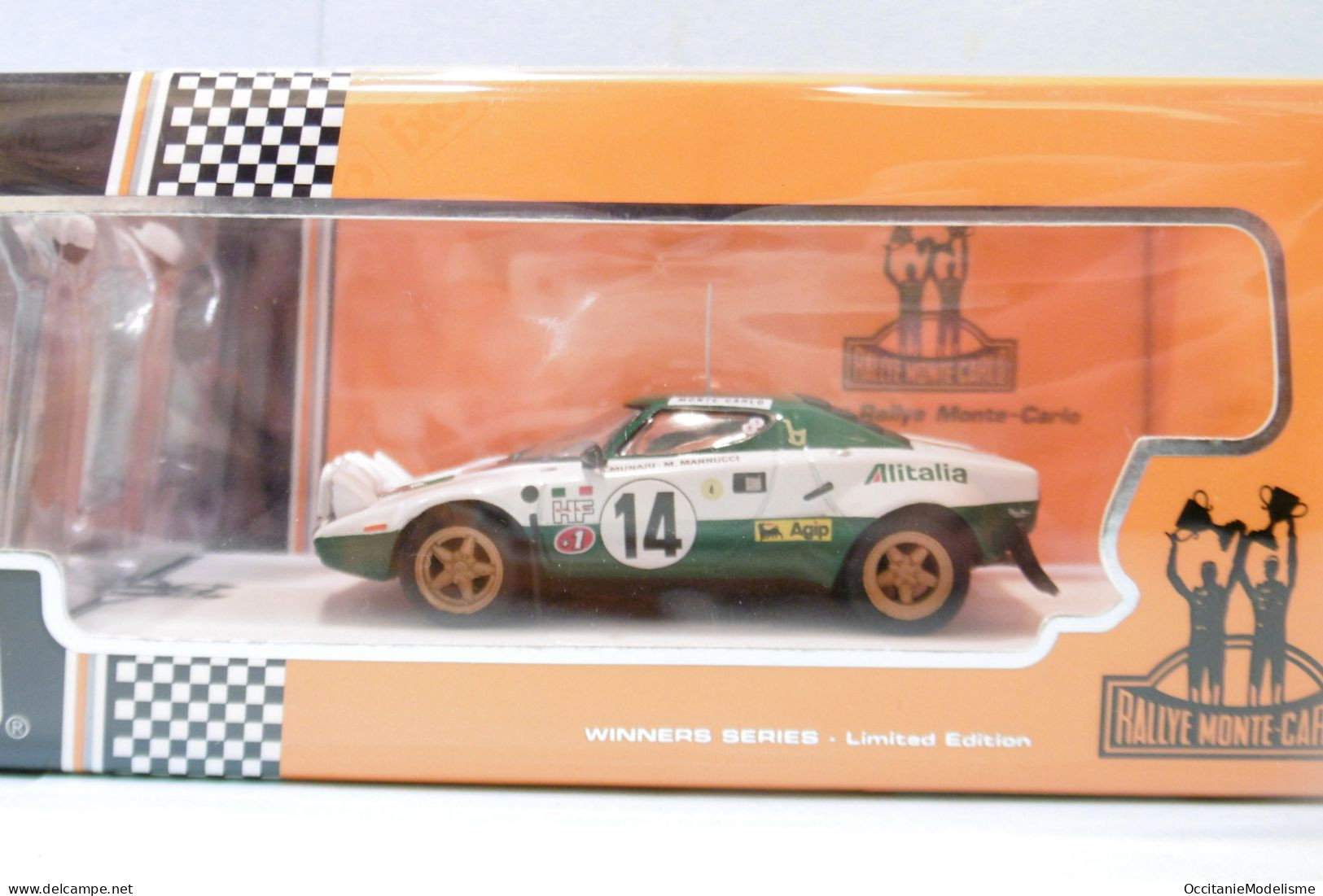 Ixo - LANCIA STRATOS HF #14 Winner Rallye Monte-Carlo 1975 + Figurines Réf. SPRM001-75 NBO Neuf 1/43 - Ixo